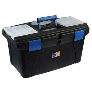 Ящик для инструмента тундра, 22", 565 х 325 х 290 мм, пластиковый, лоток, два органайзера