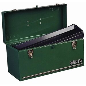Ящик для инструментов (508x218x243) металлический с лотком