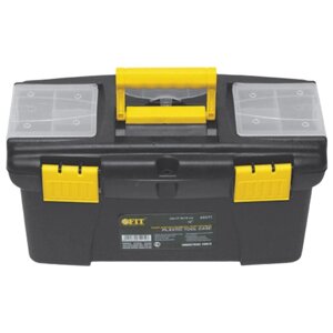 Ящик с органайзером FIT 65571, 32x17x16 см, 12 , черный/желтый