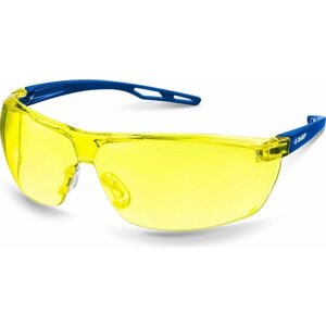 Защитные желтые очки ЗУБР болид сферические линзы устойчивые к запотеванию, открытого типа (110486)
