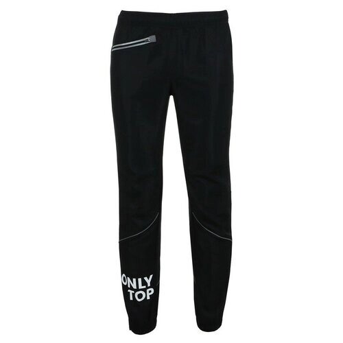 Беговые брюки ONLYTOP, карманы, утепленные, водонепроницаемые, размер 44, черный