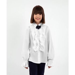 Блуза Gulliver, размер 128, белый