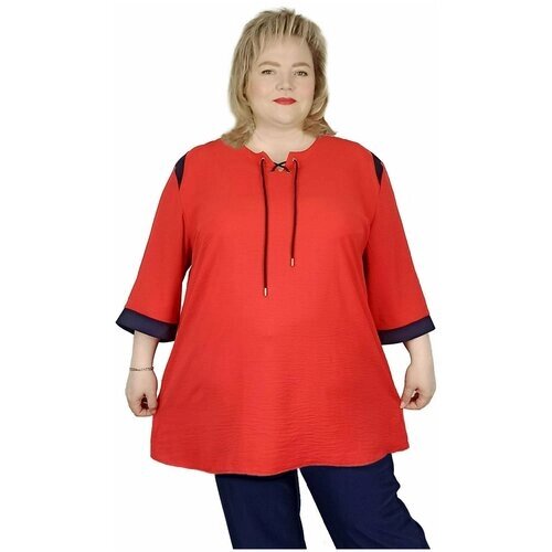 Блуза , размер 62, красный