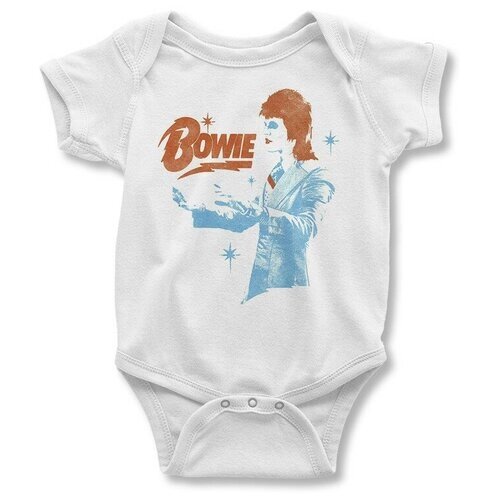 Боди детское Wild Child Дэвид Боуи / David Bowie Для новорожденных Для малышей, размер 1-2 мес.