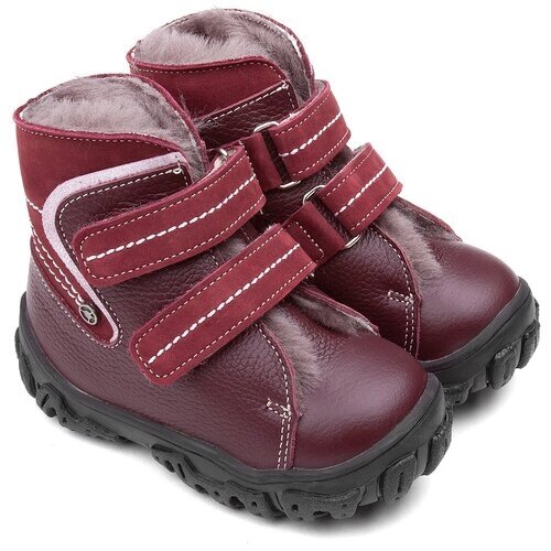 Ботинки Tapiboo, демисезон/зима, натуральная кожа, натуральный нубук, размер 24, красный, бордовый