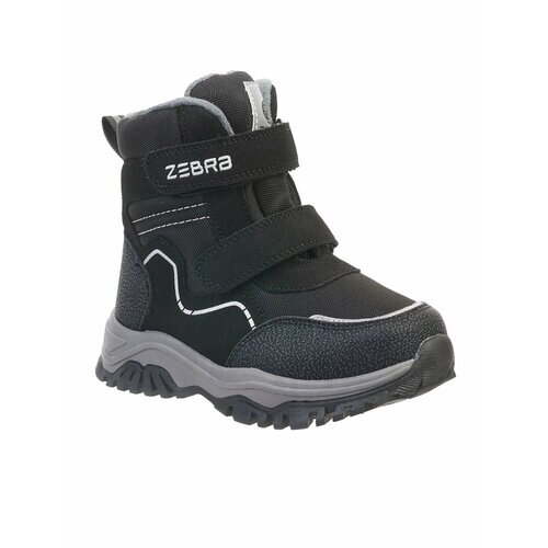 Ботинки Зебра, размер 28, черный