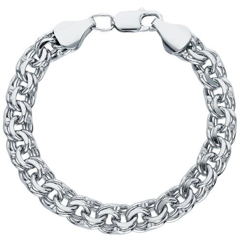 Браслет из серебра с алмазной гранью 965141504 SOKOLOV, средний вес изделия 31.11 гр., длина 20 см.