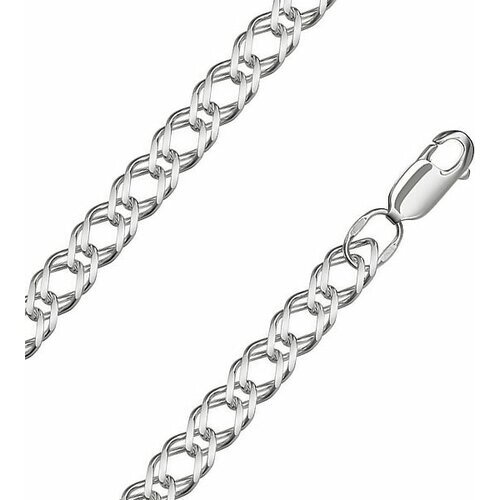 Цепь Krastsvetmet Цепь из серебра НЦ22-076-3 диаметром проволоки 0,6, серебро, 925 проба, родирование, длина 55 см, средний вес 8.4 г, серебряный