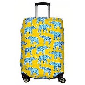Чехол для чемодана "Elephants on yellow" размер L