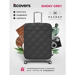 Чехол для чемодана itcovers, текстиль, 80 л, размер M, черный, серый