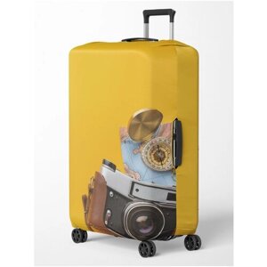 Чехол для чемодана , размер L, оранжевый