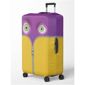 Чехол для чемодана , размер M, фиолетовый, оранжевый