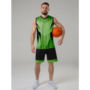 Форма CroSSSport баскетбольная, майка и шорты, размер 46, зеленый
