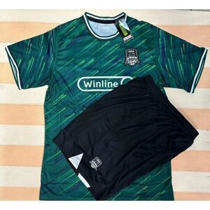 Форма футбольная, шорты и футболка, размер XXL, зеленый, черный
