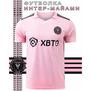 Футбольная футболка , размер 2XL, розовый, белый