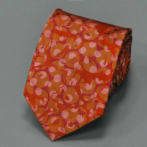 Галстук Christian Lacroix, натуральный шелк, для мужчин, оранжевый