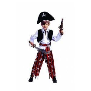 Карнавальный костюм детский 7012 пират р. 116-60 для мальчиков, на утренник, на Хэллоуин, на новый год, на праздник, для сценок.