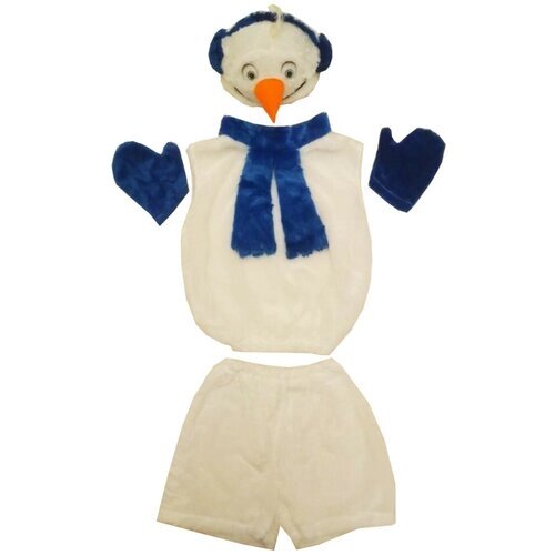 Карнавальный костюм детский снеговик с шарфиком LU8765 InMyMagIntri 116-122cm
