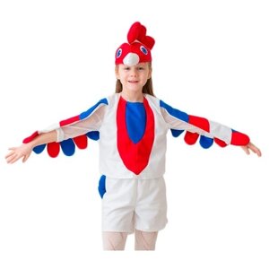Карнавальный костюм "Петушок", 3-5 лет, рост 104-116 см, цвет белый