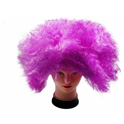 Карнавальный парик клоуна лохматый фиолетовый