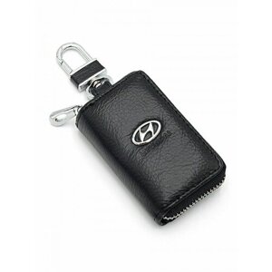 Ключница R1zenbaks, зернистая фактура, Hyundai, черный