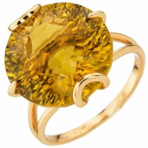 Кольцо ALORIS, желтое золото, 585 проба, кварц
