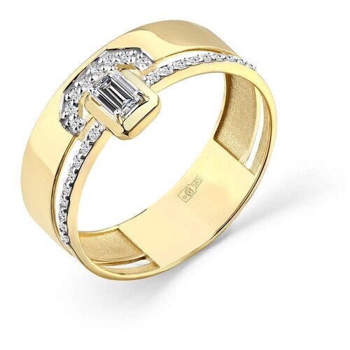 Кольцо Master Brilliant, желтое золото, 585 проба, бриллиант, размер 18
