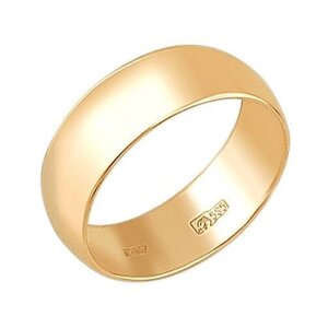 Кольцо обручальное Эстет, красное золото, 585 проба, размер 16