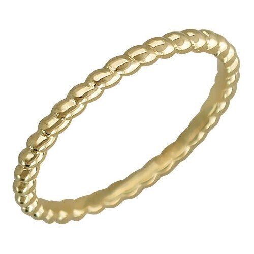 Кольцо обручальное Эстет, желтое золото, 585 проба, размер 17
