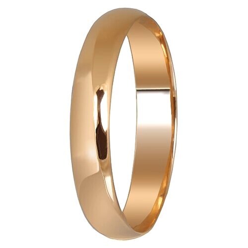Кольцо обручальное Юверос, красное золото, 585 проба, размер 21