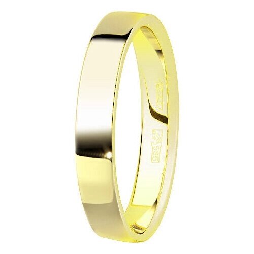 Кольцо обручальное Юверос, желтое золото, 585 проба, размер 17.5, Желтый