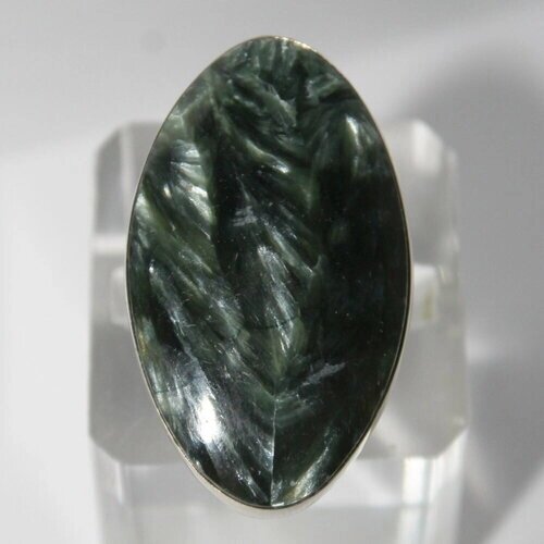 Кольцо True Stones, серафинит, размер 18.5, зеленый