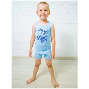 Комплект нижнего белья РиД - Родители и Дети для мальчиков, размер 86-92, голубой