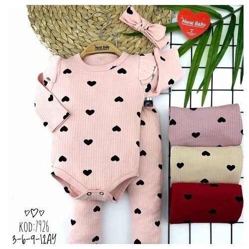 Комплект одежды By Murat Baby, размер 62, розовый