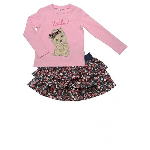 Комплект одежды Mini Maxi для девочек, легинсы и футболка, повседневный стиль, размер 92, розовый