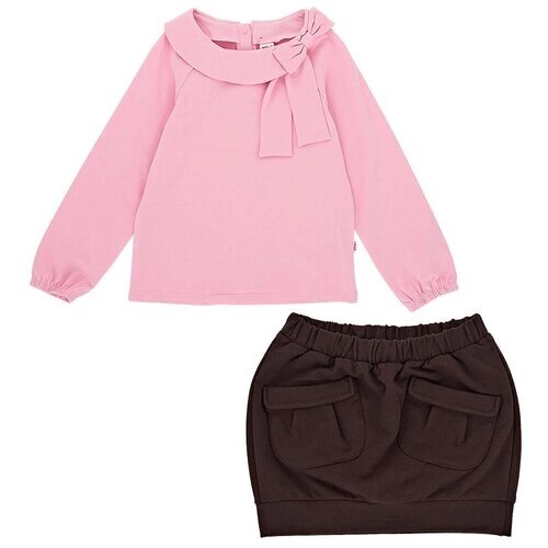 Комплект одежды Mini Maxi, размер 110, розовый, коричневый