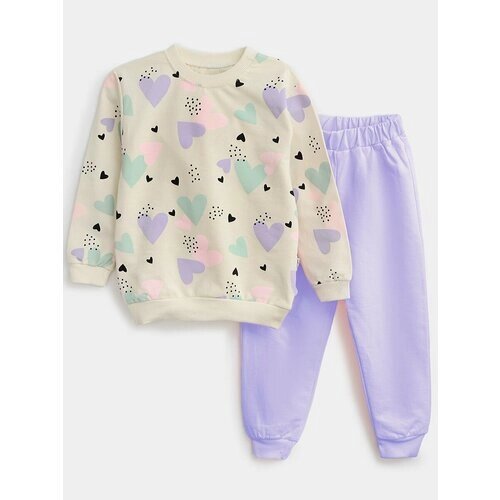 Комплект одежды , размер 110, фиолетовый, серый