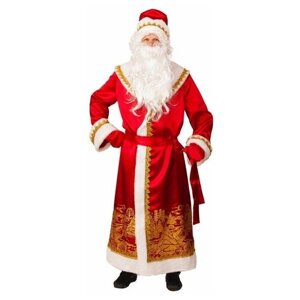 Костюм Деда Мороза Пейзаж из золота, красный, размер 54-56, Батик 5099-54-56