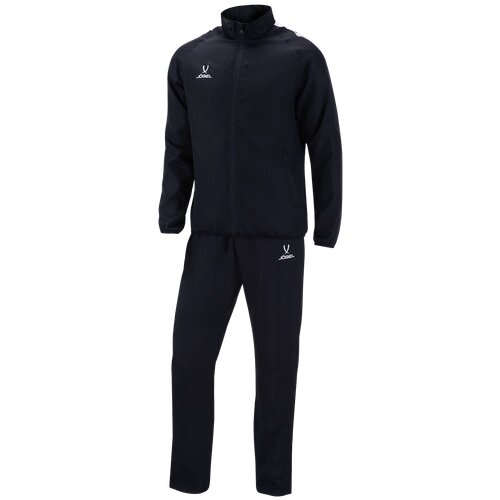 Костюм Jogel, олимпийка и брюки, силуэт прямой, карманы, подкладка, размер XS, черный