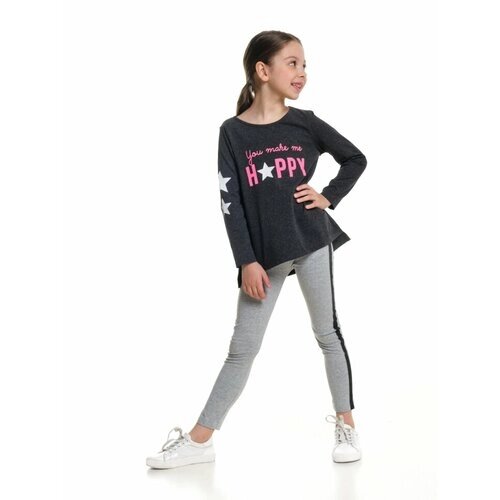 Костюм Mini Maxi для девочек, толстовка и брюки, размер 116, серый