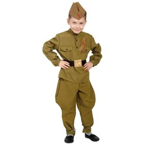 Костюм военный детский Солдат для мальчика КФ-5141 (5 предметов) 8915 40-42/146-152