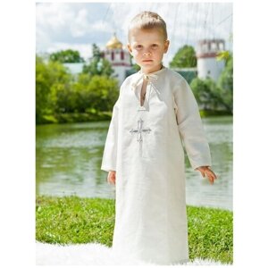 Крестильная рубашка Святополье, размер 104-110, белый