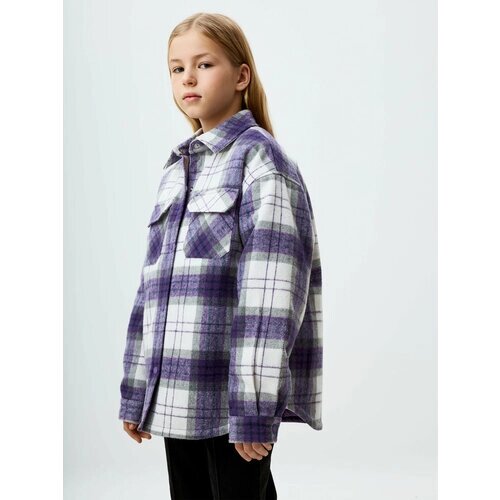 Куртка Sela, размер 164, белый, фиолетовый