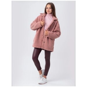 Куртка teto, демисезон/зима, средней длины, размер 146, розовый