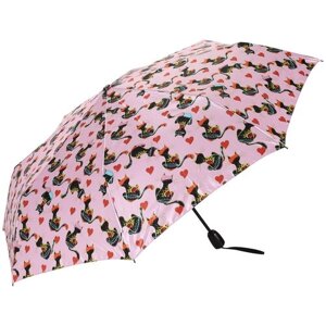 Мини-зонт Doppler, автомат, 3 сложения, купол 97 см., 8 спиц, для женщин, розовый