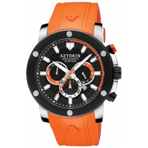 Наручные часы Aztorin Спорт Casual A067. G322, черный, оранжевый