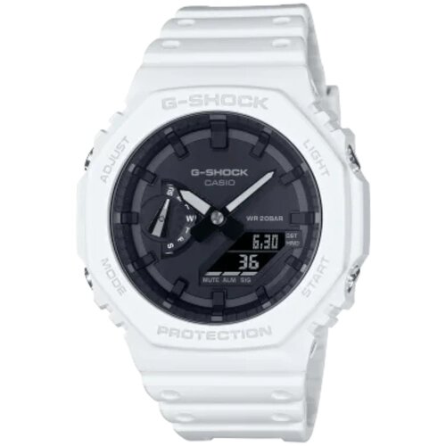 Наручные часы CASIO G-Shock GA-2100-7A, белый, черный