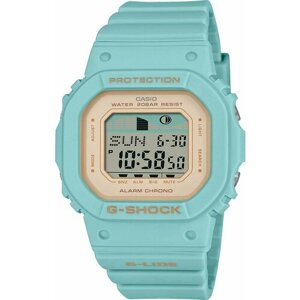 Наручные часы CASIO G-Shock Японские G-SHOCK GLX-S5600-3 с хронографом, голубой, белый