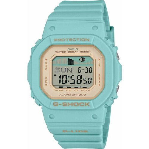 Наручные часы CASIO G-Shock Японские G-SHOCK GLX-S5600-3 с хронографом, голубой, белый
