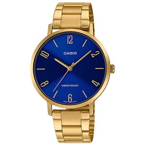 Наручные часы CASIO LTP-VT01G-2B, золотой, синий